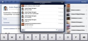 Chat no Facebook do iPad