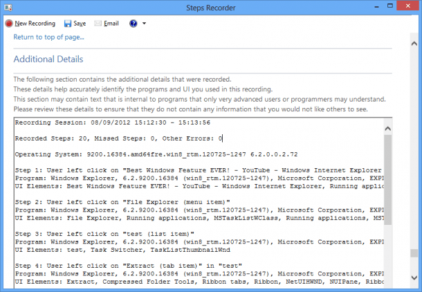 comunicar erros do Windows