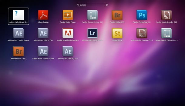truques do Mac OSX launchpad pesquisa