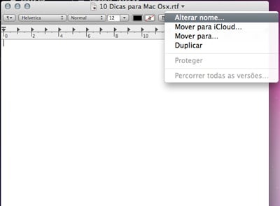 truques do Mac OSX renomear e mover