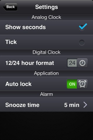 Clock aplicativo para Iphone