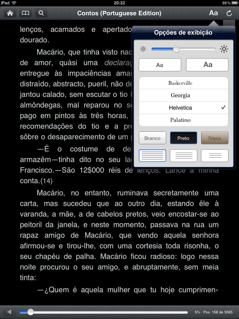 Kindle - com fundo escuro