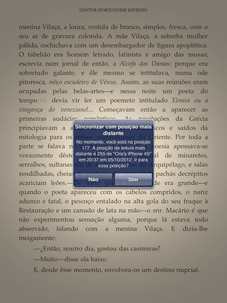 Kindle - sincronismo
