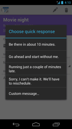 google agenda resposta rapida