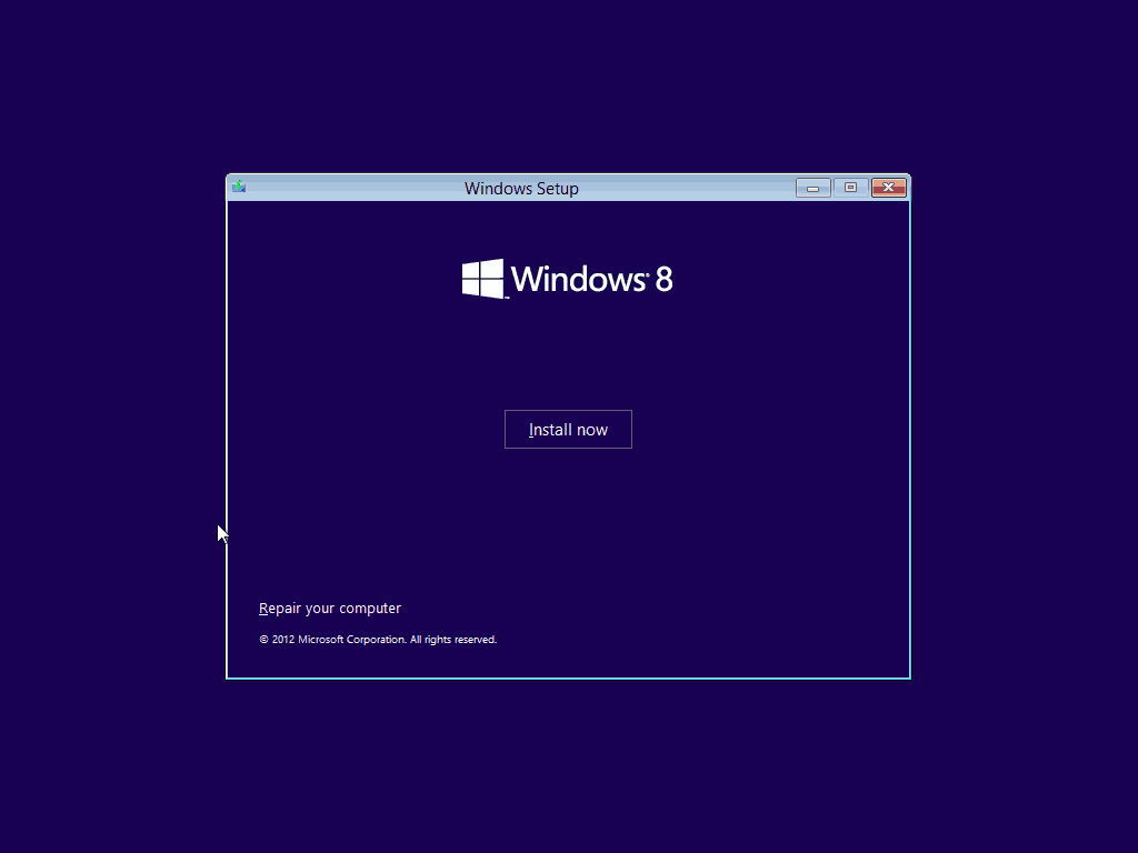Windows 8 no Virtual Box instalação do Windows 8