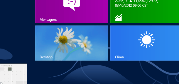 tela do PC menu