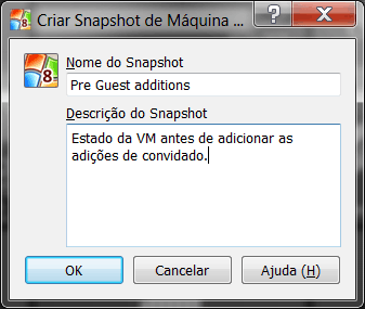 restaurar SnapShots no virtual box