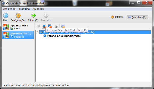 restaurar SnapShots no pc