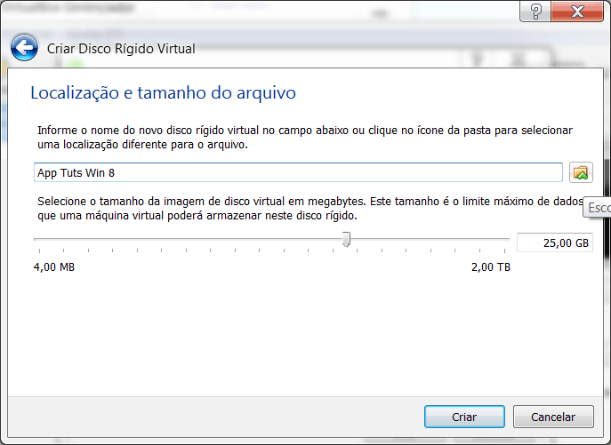 Windows 8 no Virtual Box máquina virtual