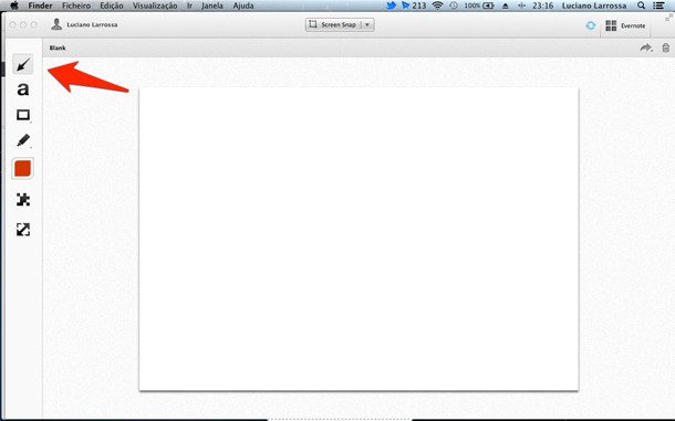setas no aplicativo Skitch