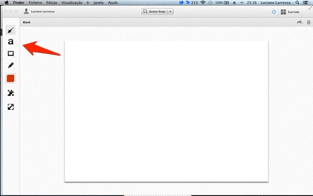 texto no Skitch