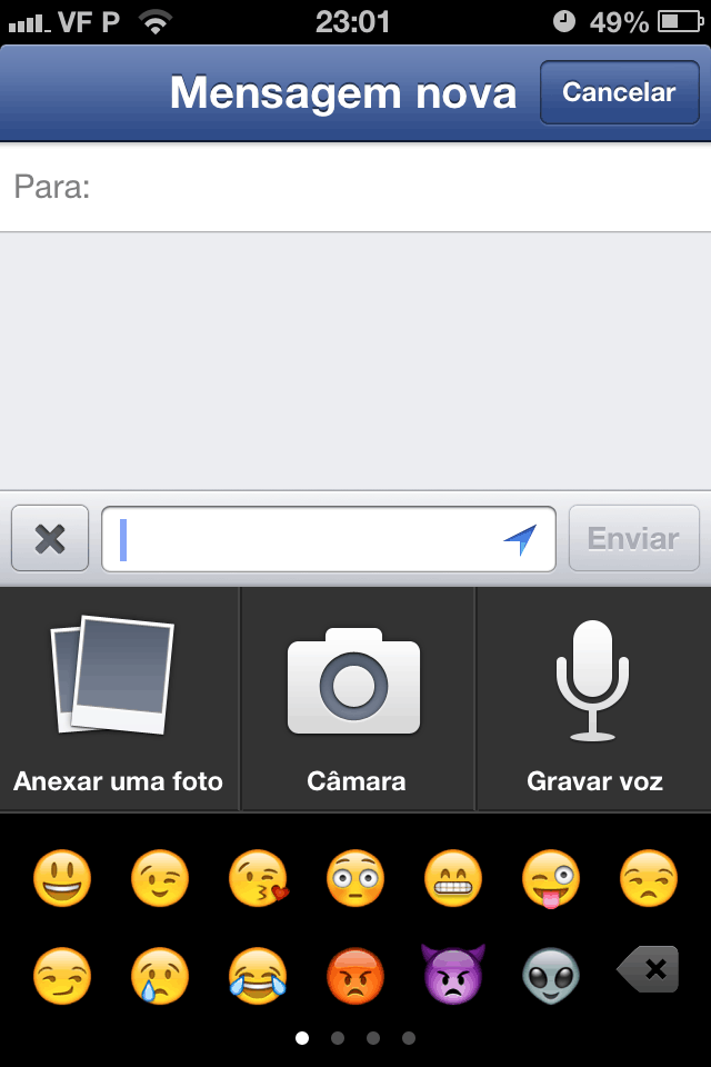 Facebook voz para iOS