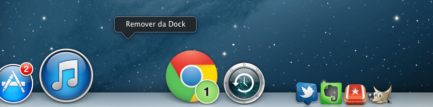Dock do Mac remover espaço