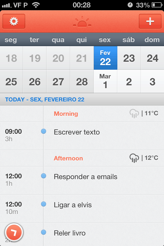 Sunrise Calendar para iPhone
