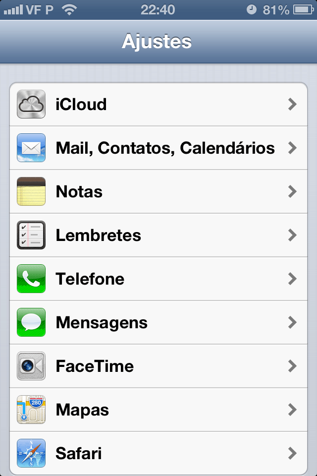 mensagem do iPhone