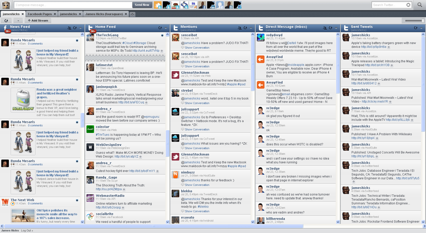 substituir o Tweetdeck hootsuite
