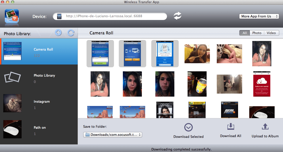 transferir fotos e videos do iPhone Wi-Fi Transfer