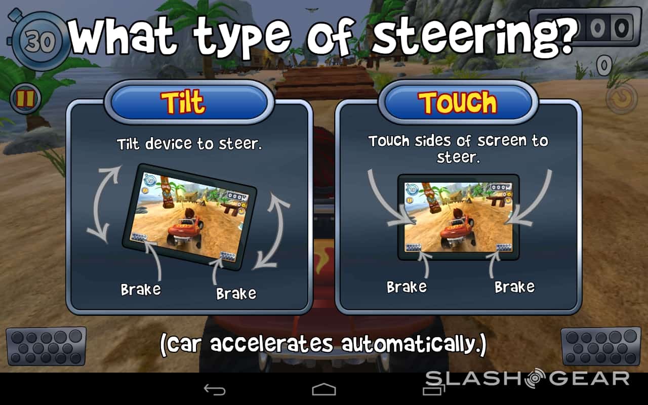 controlos do jogo beach buggy blitz para ios e android