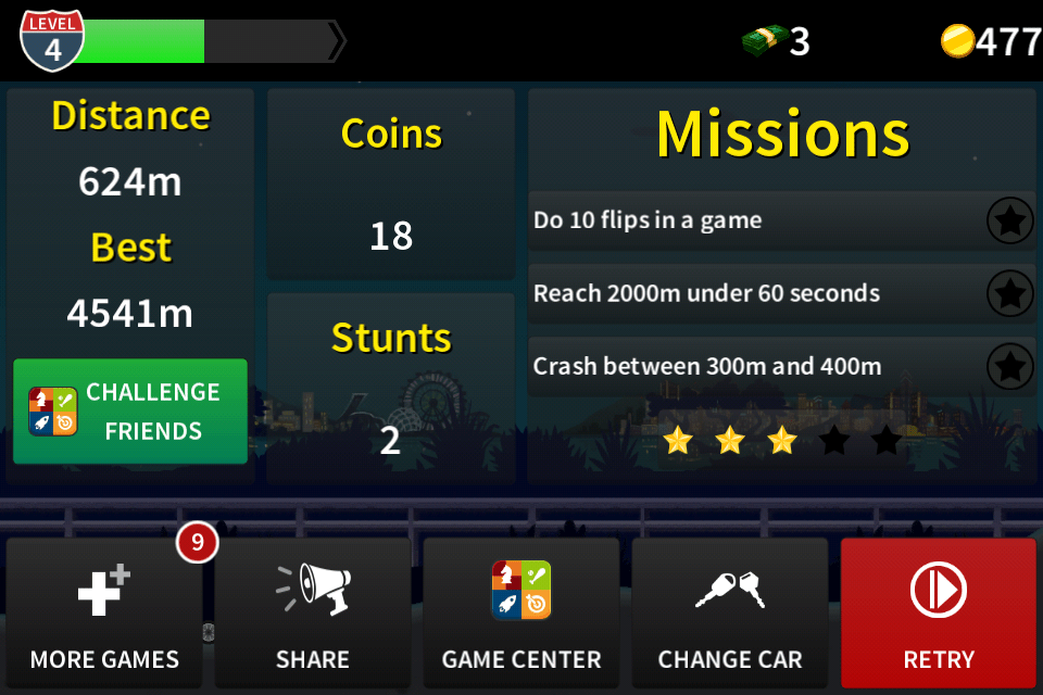 missões do aplicativo extreme road trip 2 para iphone ipad e android