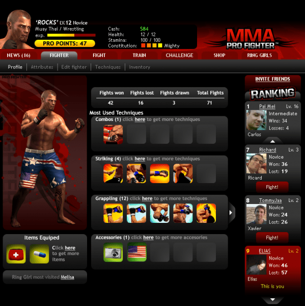 MMA Pro Fighter como jogar
