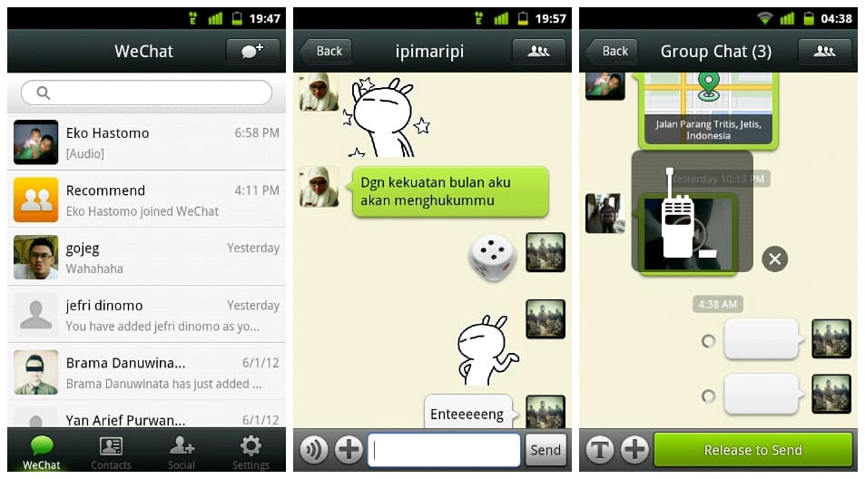 aplicativo wechat para android e ios