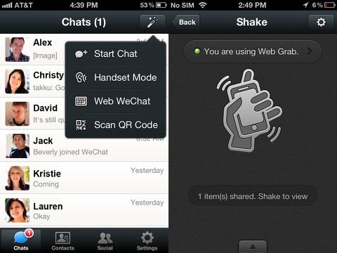 wechat para android e ios
