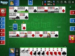 Buraco Jogatina - jogando com quatro jogadores no iPad