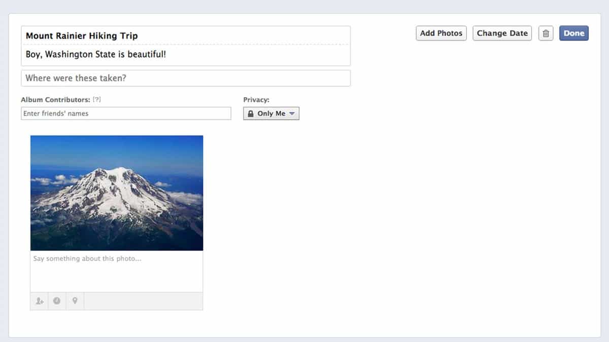 álbum de compartilhamento no facebook tutorial