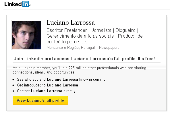 colocar no seu LinkedIn foto de perfil