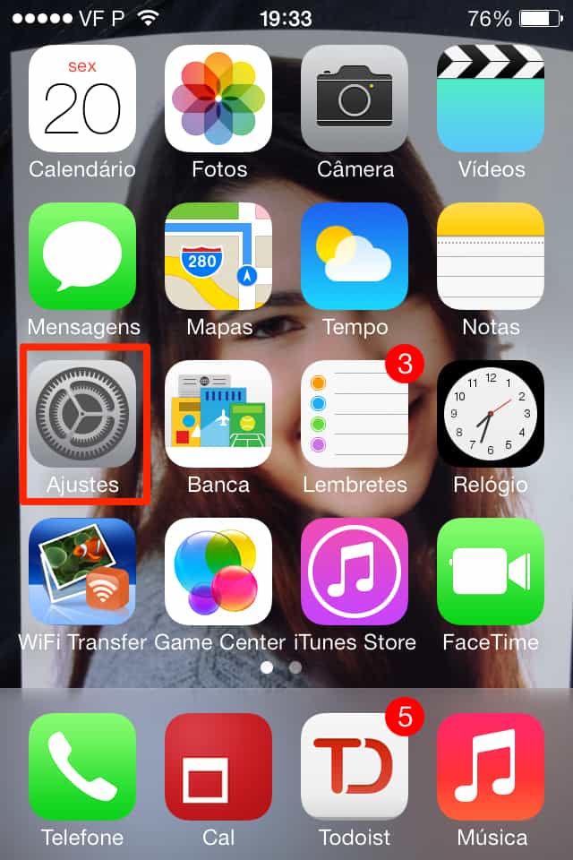 iOS 7 ajustes