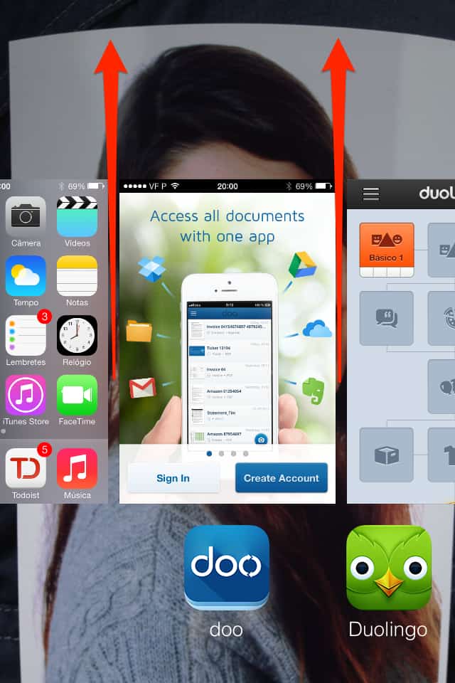 ios 7 fechar atualizações