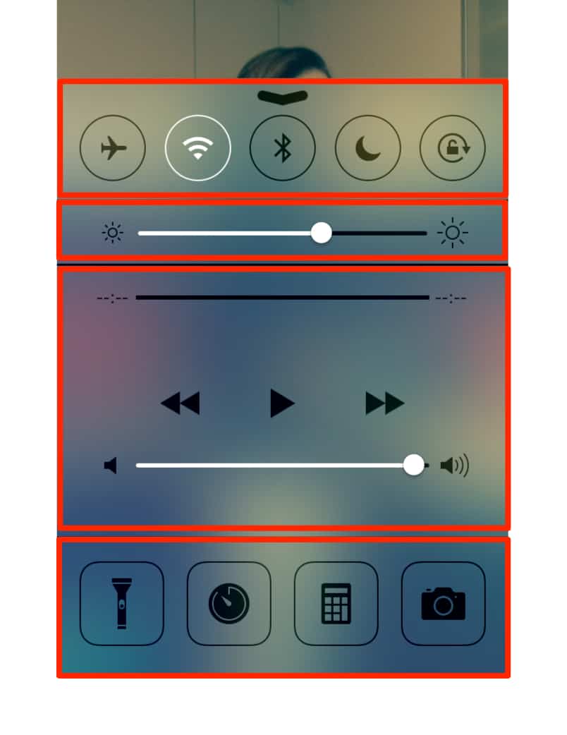 iOS 7 Control Center 