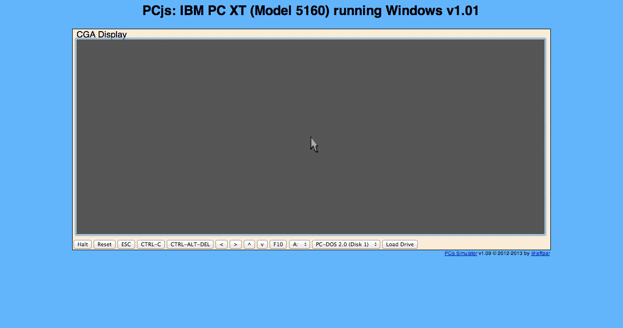 Simulação do Windows 1.01