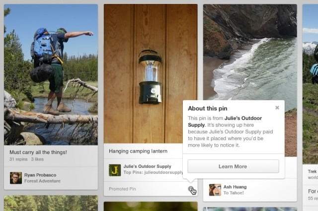 pins do pinterest passam a ser promovidos