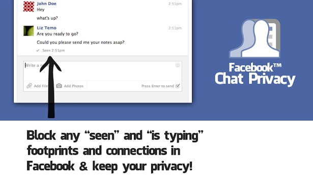 Facebook Chat Privacy extensão para Chrome
