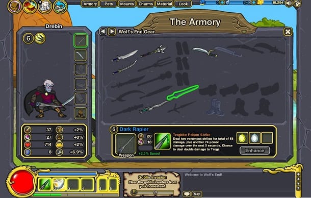Dungeon Blitz como jogar