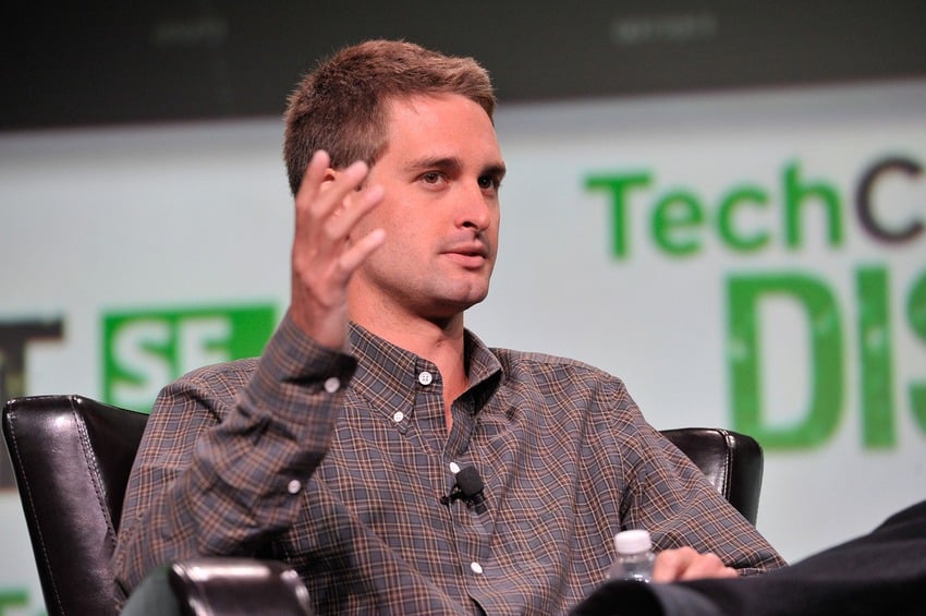 potencial do Facebook evan spiegel