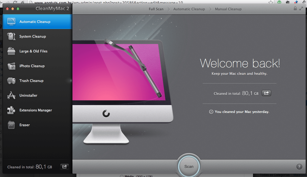 remover aplicativos no Mac Clean My Mac