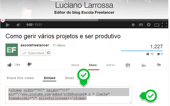 dicas para o YouTube