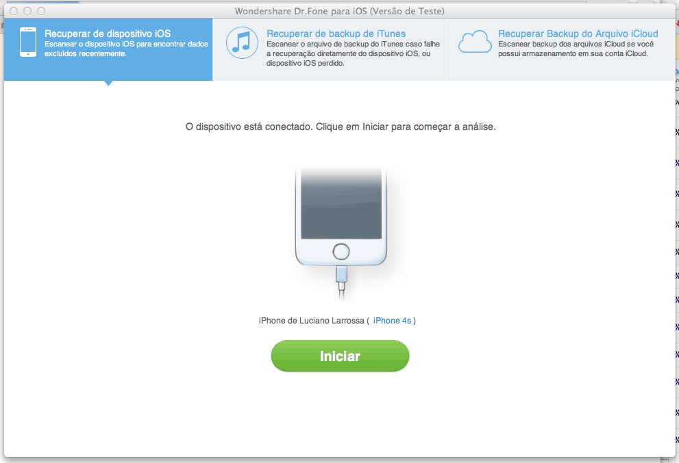 recuperar dados do iPhone