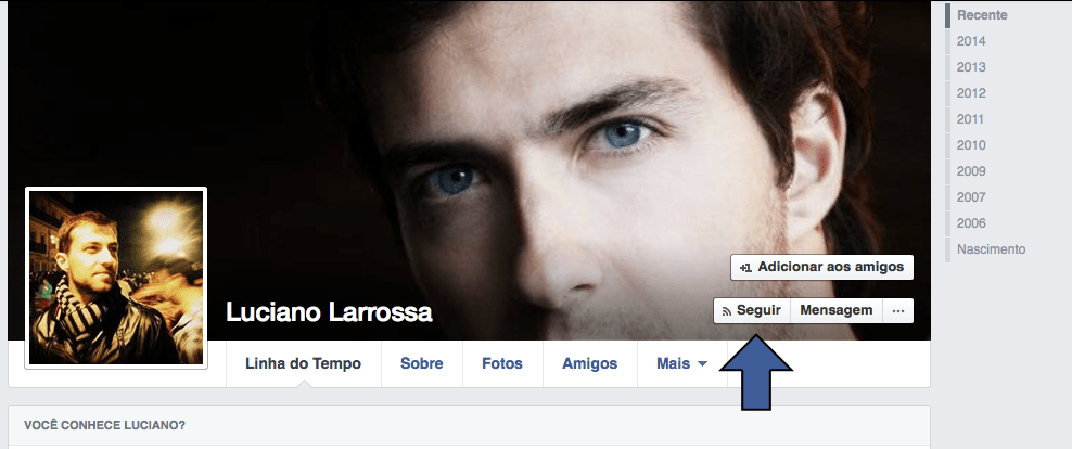Seguir no Facebook Perfil