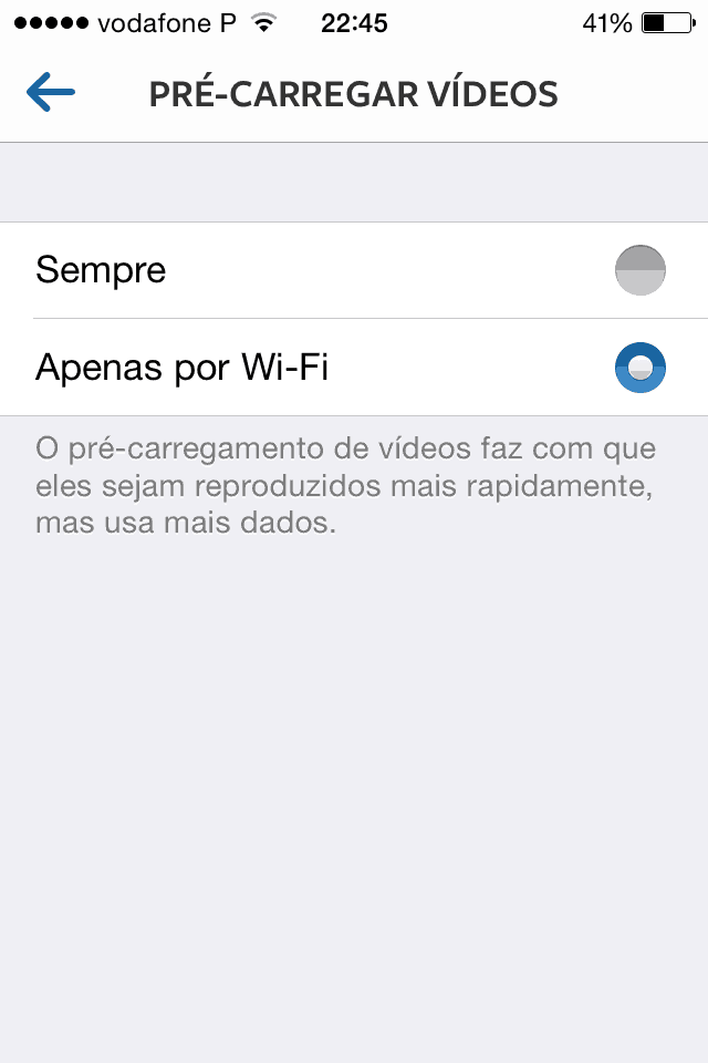 truques e dicas para Instagram Pré-carregar o vídeo com Wi-Fi