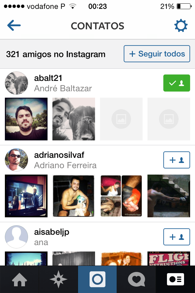 truques e dicas para Instagram Adicionar amigos dos contatos