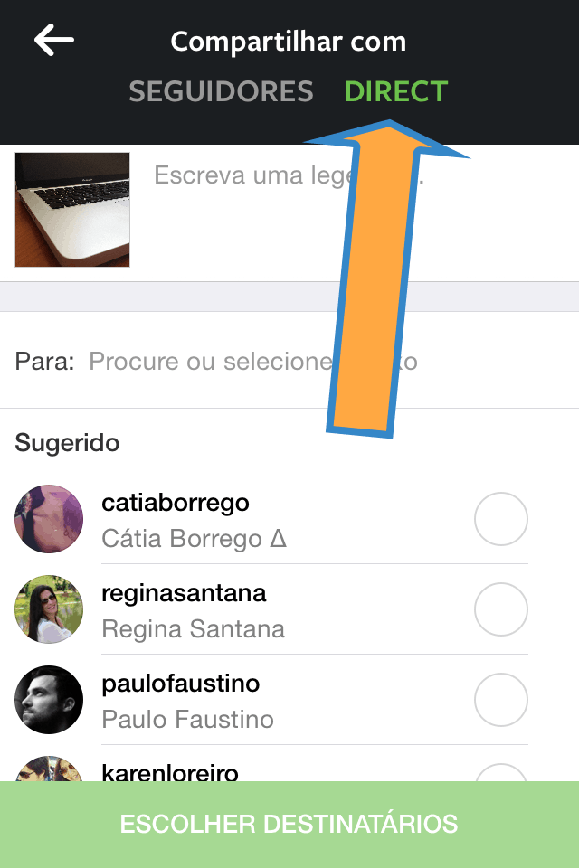 truques e dicas para Instagram direct