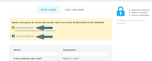começar a usar o Skype Fazer login