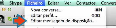 começar a usar o Skype editar mensagem
