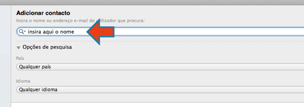 começar a usar o Skype pesquisar contato
