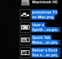 agrupar elementos no Mac