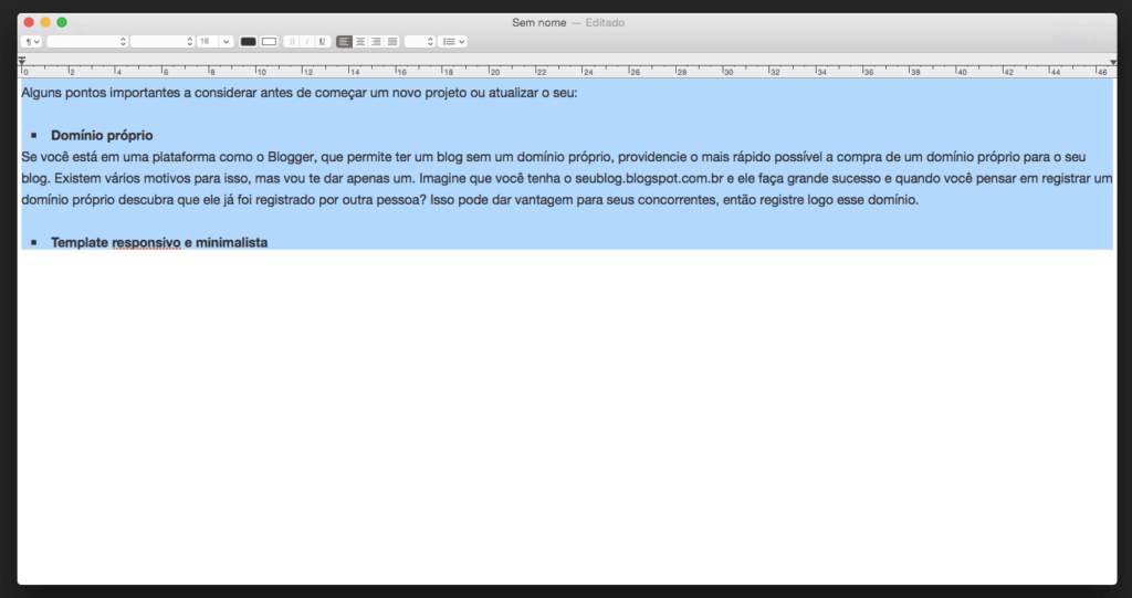 remover formatação no Mac passo 1