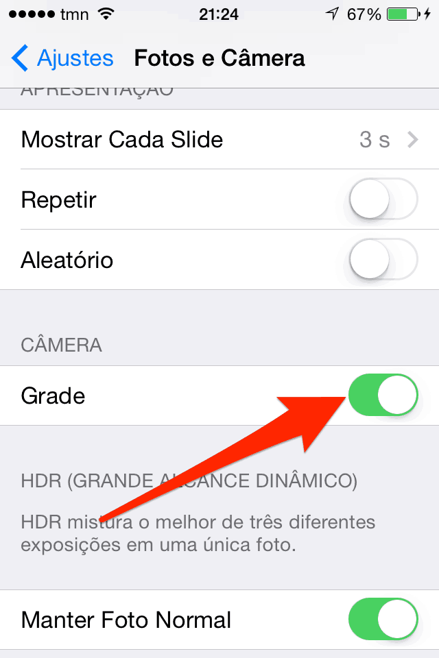 Ativar a Grade